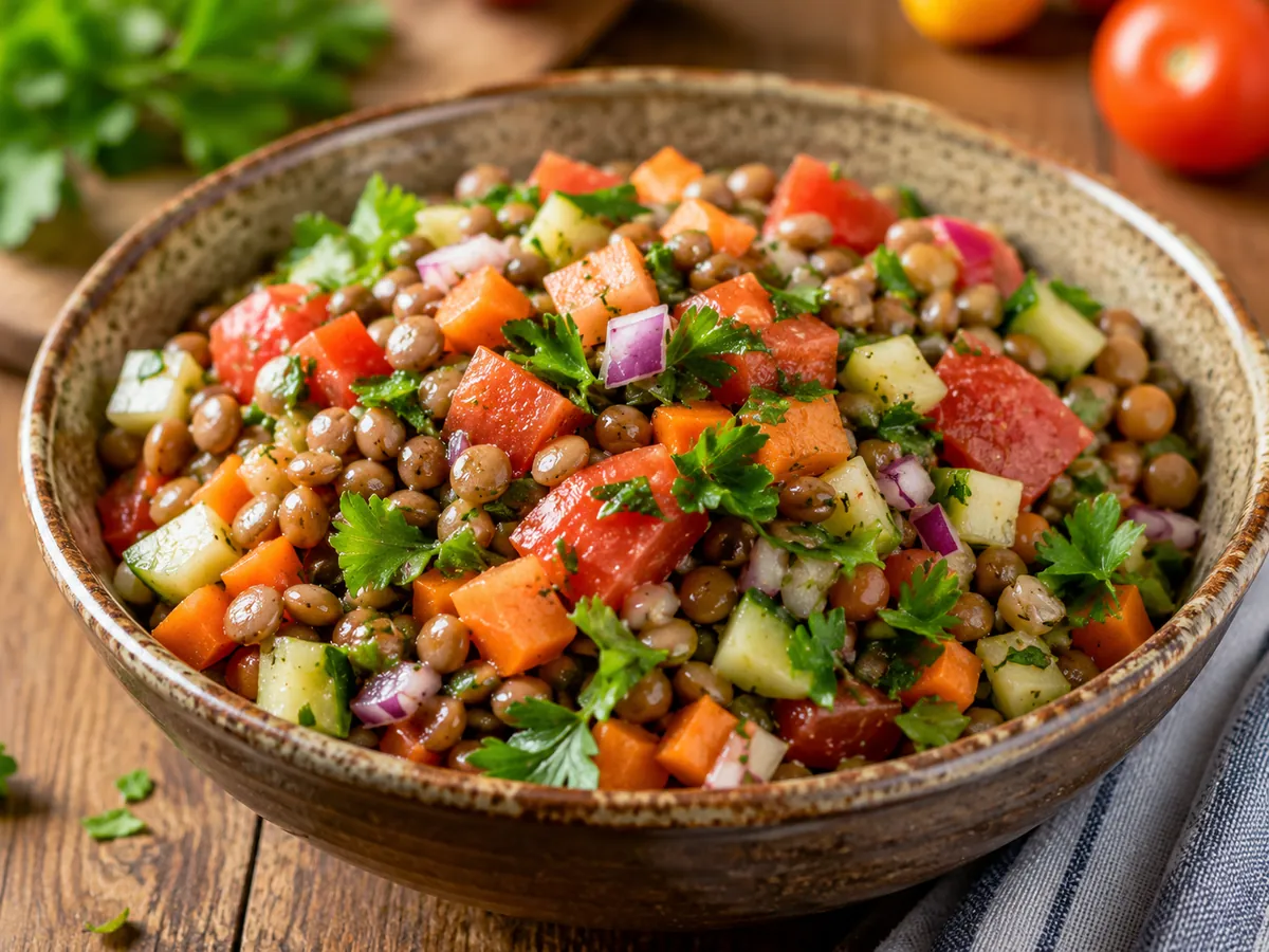 Salada de Lentilha com Legumes