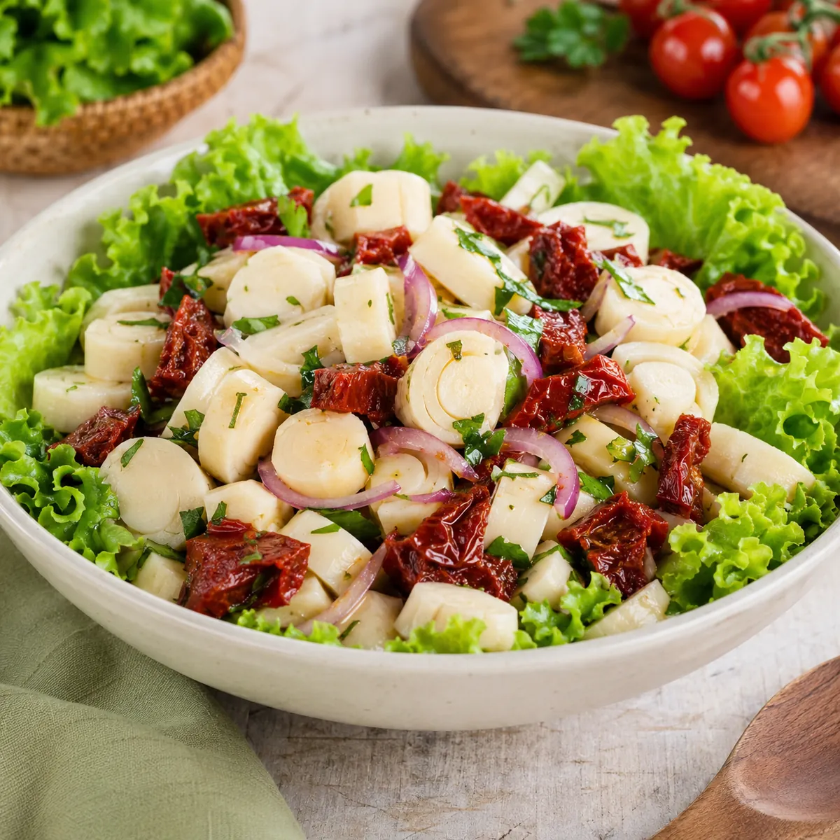 Salada de Palmito com Tomate Seco