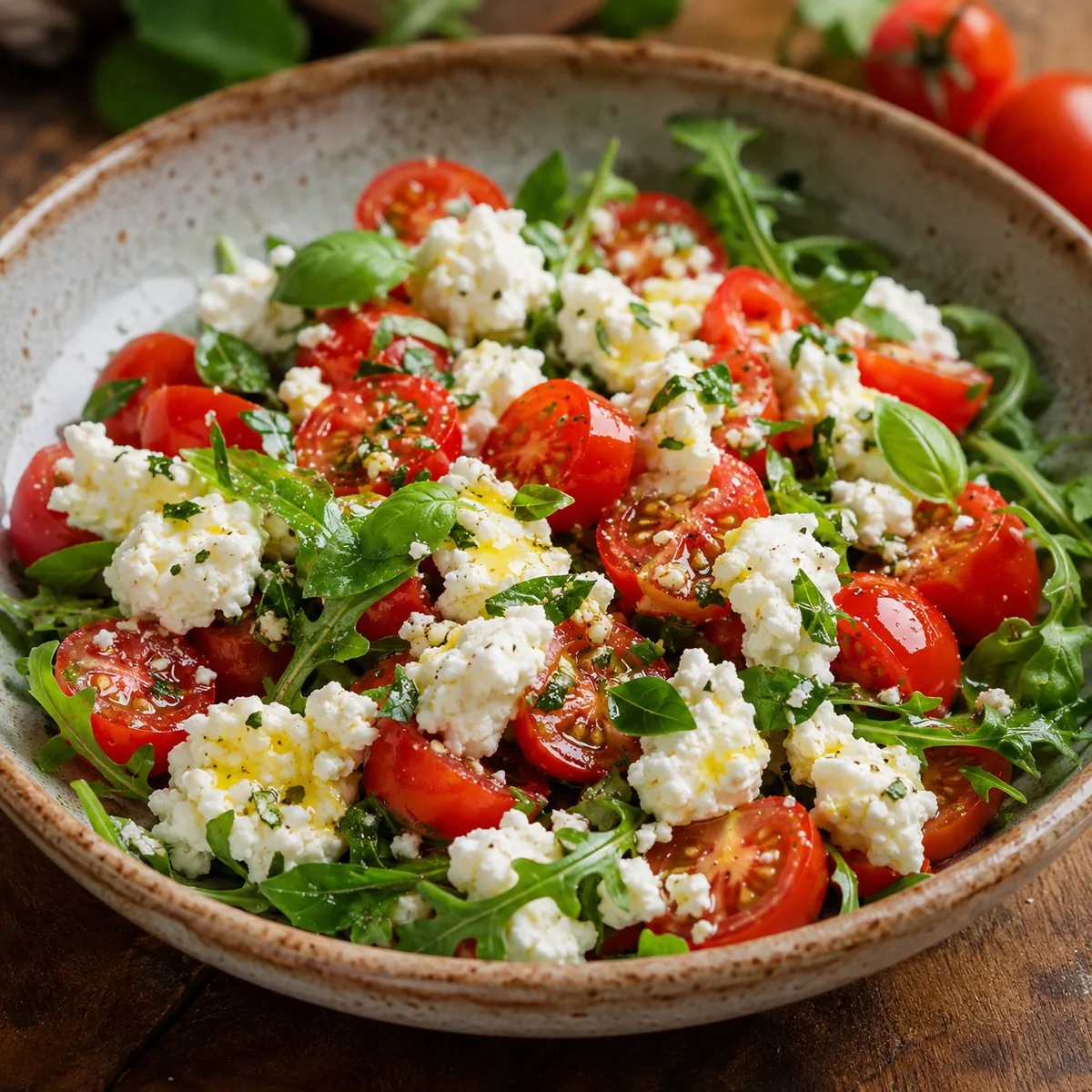 Salada de Ricota com Tomate Cereja