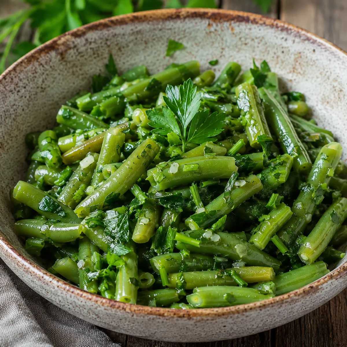 Salada de Vagem com Ervas Frescas