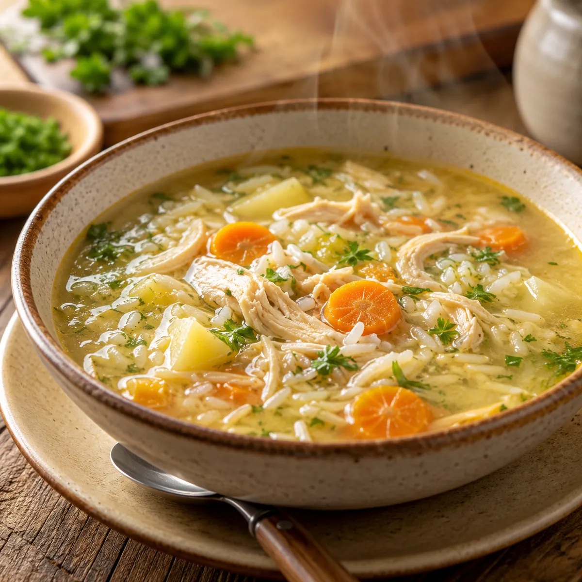Canja de Galinha Tradicional com Arroz