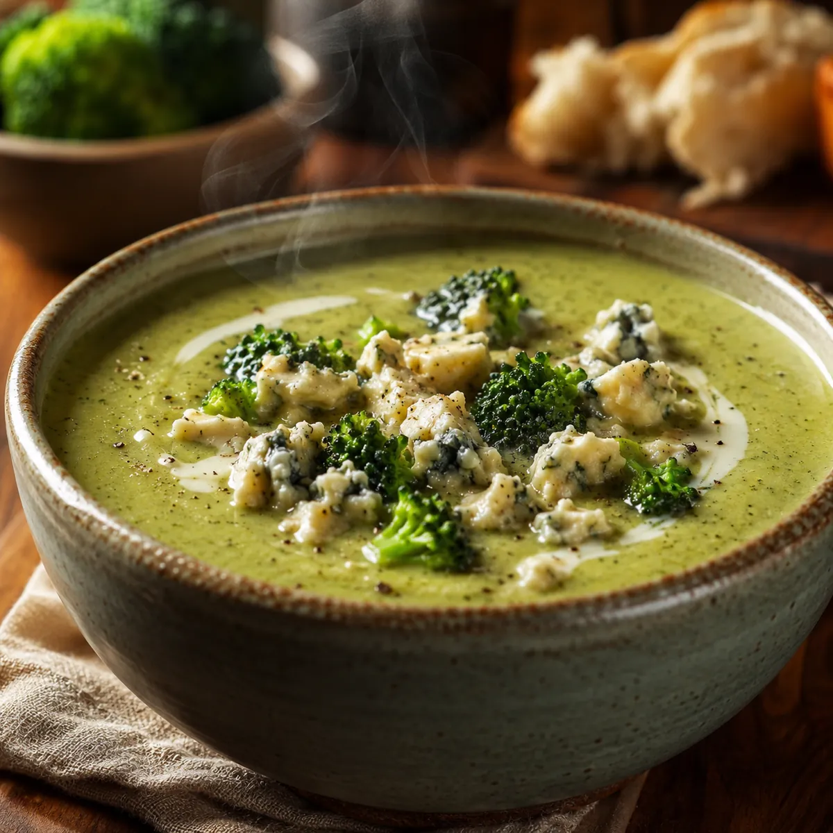 Creme de Brócolis com Queijo Gorgonzola