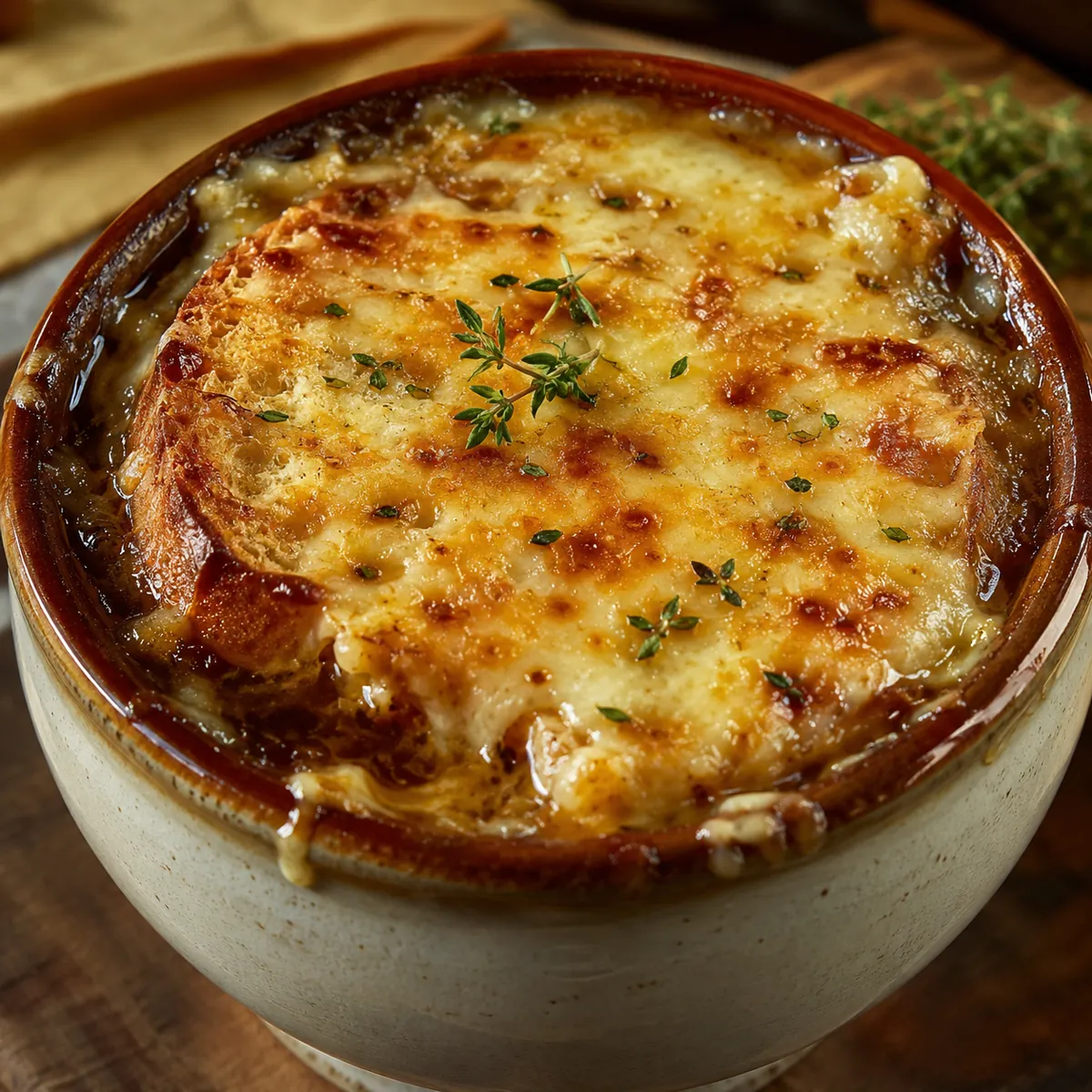 Sopa de Cebola Gratinada